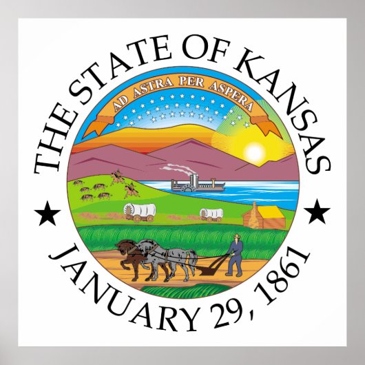 Kansas-teken Poster (Voorkant)