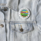 Kansas-teken Ronde Button 5,7 Cm (In situ)