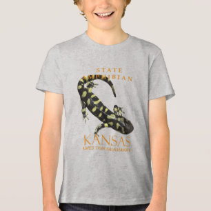 Kansas Territory Amfibie De Gestreepte Salamander Tri-Blend Shirt