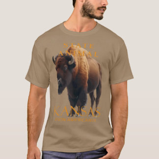 Kansas Territory Animal Bison Americanus T-shirt