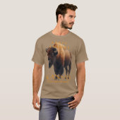 Kansas Territory Animal Bison Americanus T-shirt (Voorkant volledig)