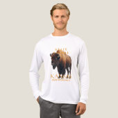 Kansas Territory Dier Bison Americanus Tri-Blend Shirt (Voorkant)