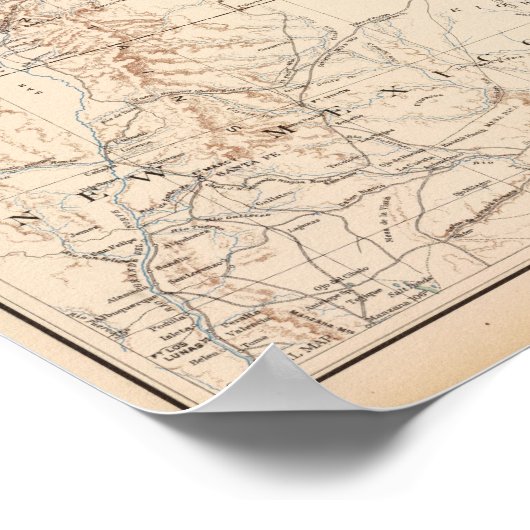 Kansas, Texas, Indische Territorium Poster (Hoek)