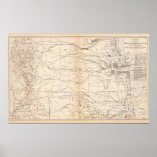 Kansas, Texas, Indische Territorium Poster