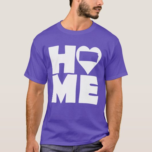 Kansas Thuis Hart Staat T-Shirt (Voorkant)