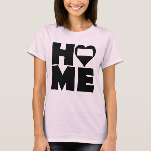 Kansas Thuis Hart Staat T-Shirts (Voorkant)