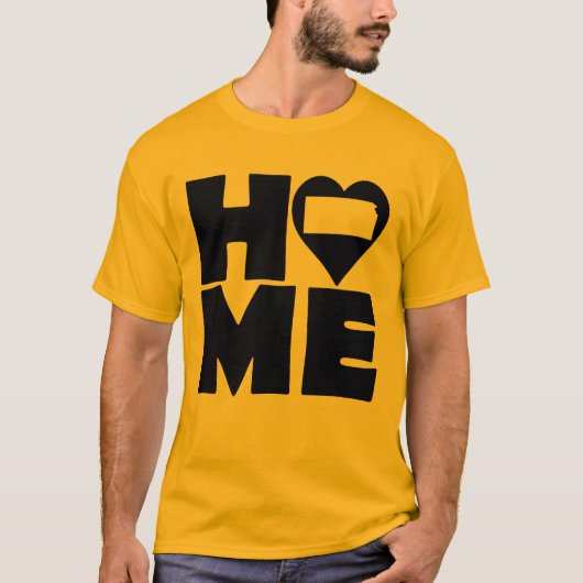 Kansas Thuis Hart Staat T-Shirts (Voorkant)
