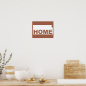 Kansas Thuis Weg Van Staat Poster Bord (Keuken)