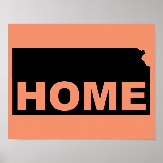 Kansas Thuis Weg Van Staat Poster Bord (Voorkant)