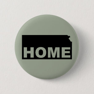 Kansas Thuis Weg Van State Knop Badge Speld Ronde Button 5,7 Cm