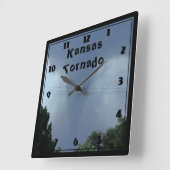 Kansas Tornado CLOCK Vierkante Klok (Hoek)