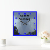 Kansas Tornado CLOCK Vierkante Klok (Huis)