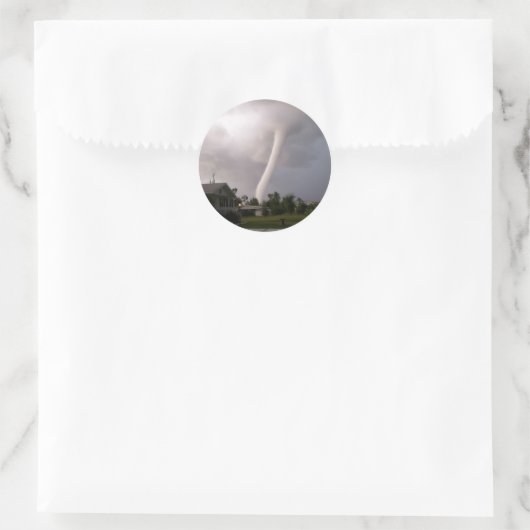 Kansas Tornado Ronde Sticker (Tas)