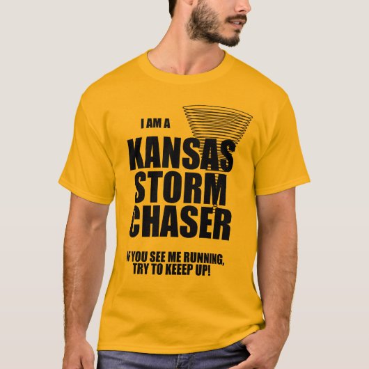 Kansas Tornado Storm Chaser T-shirt (Voorkant)