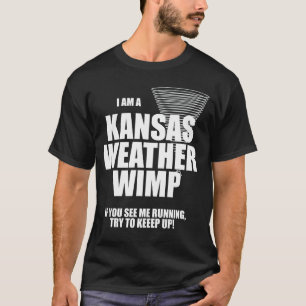Kansas Tornado Weather Wimp Donkere T-shirt