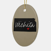 Kansas Town Keramisch Ornament (Links)