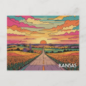 Kansas Travel Briefkaart (Voorkant)