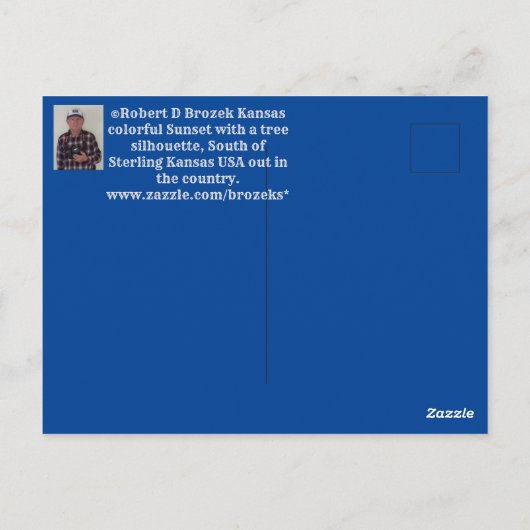 Kansas Tree Silhouette Briefkaart (Achterkant)