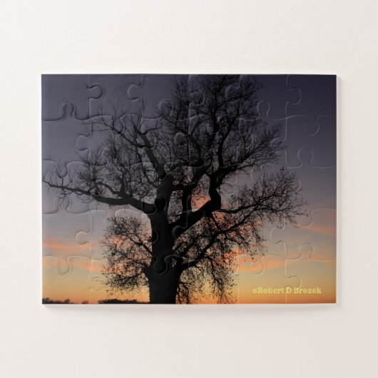 Kansas Tree silhouette Legpuzzel (Horizontaal)