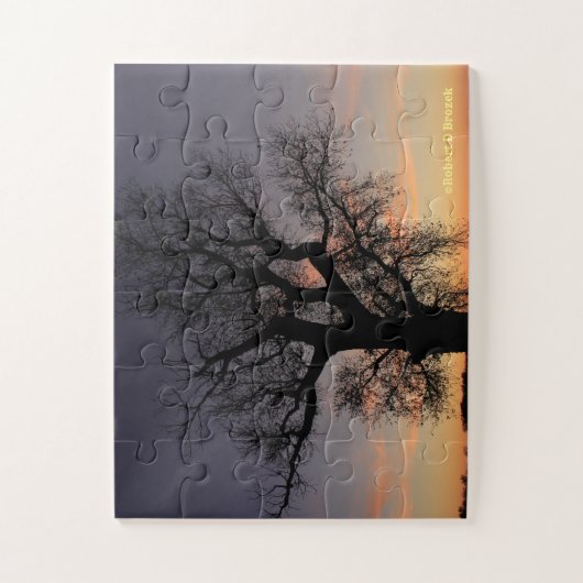 Kansas Tree silhouette Legpuzzel (Verticaal)