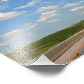 Kansas Turnpike Through Flint Hills 8x10 Foto Afdruk (Hoek)