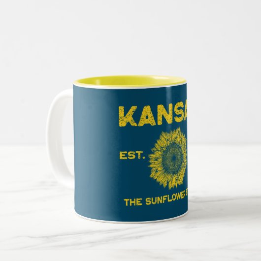  Kansas Tweekleurige Koffiemok (Voorkant links)