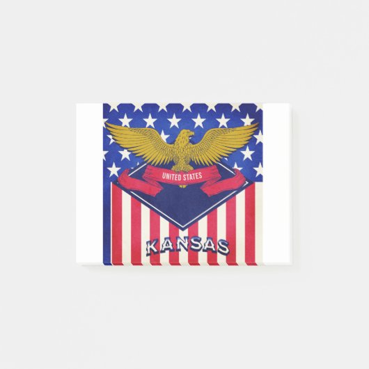Kansas USA Flag Post-it® Notes (Voorkant)