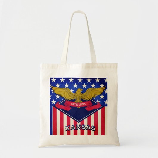 Kansas USA Flag Tote Bag (Voorkant)