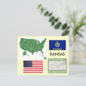 Kansas, Verenigde Staten Briefkaart (Staand voorkant)