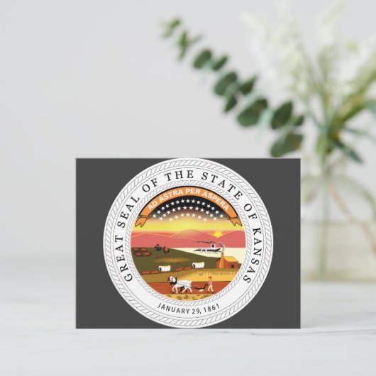 Kansas, Verenigde Staten Briefkaart (Staand voorkant)