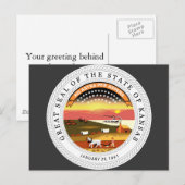 Kansas, Verenigde Staten Briefkaart (Voorkant / Achterkant)