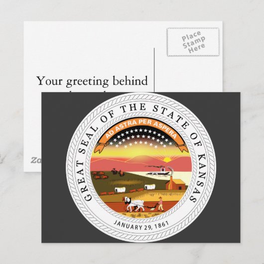 Kansas, Verenigde Staten Briefkaart (Voorkant / Achterkant)
