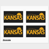 Kansas Verenigde Staten Rechthoekige Sticker (Vel)