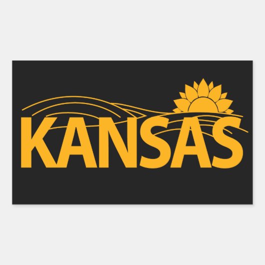 Kansas Verenigde Staten Rechthoekige Sticker (Voorkant)