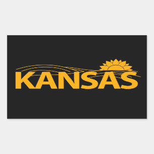 Kansas Verenigde Staten Rechthoekige Sticker