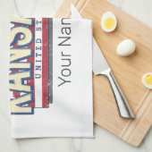 Kansas Verenigde Staten Retro State Kaart  Verenig Theedoek (Quarter Fold)