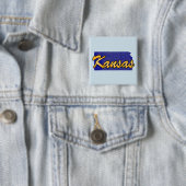 Kansas Vierkante Button 5,1 Cm (In situ)