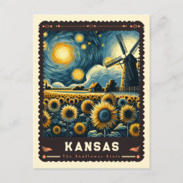 Kansas | Vincent van Gogh geïnspireerd Briefkaart