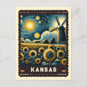 Kansas   Vincent van Gogh geïnspireerd Briefkaart