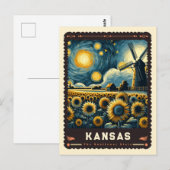 Kansas | Vincent van Gogh geïnspireerd Briefkaart (Voorkant / Achterkant)