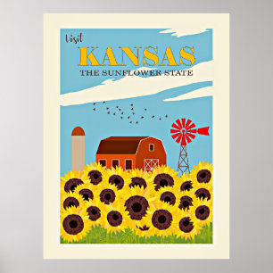 Kansas vintage reisposter poster