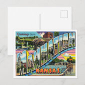 Kansas Vintage Travel uit Manhattan Briefkaart (Voorkant / Achterkant)