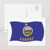 Kansas Vlag Ansichtkaart Briefkaart (Voorkant / Achterkant)