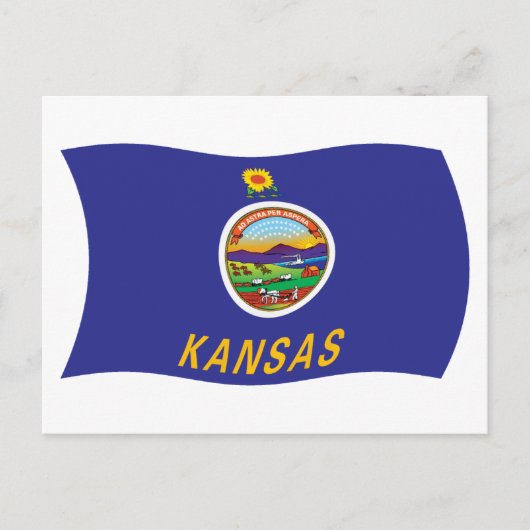 Kansas Vlag Ansichtkaart Briefkaart (Voorkant)