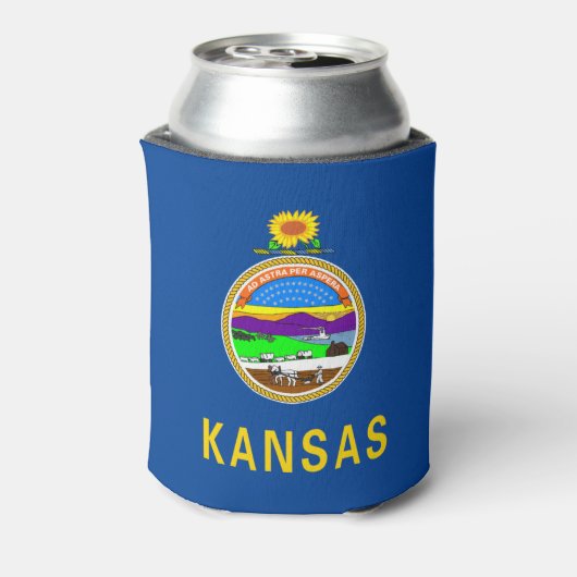 Kansas vlag blikjeskoeler (Blikje Achterkant)