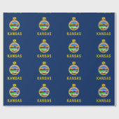 Kansas vlag cadeaupapier (Vlak)