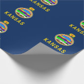 Kansas vlag cadeaupapier (Hoek)