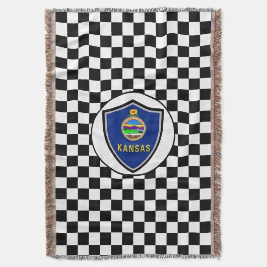 Kansas vlag deken (Voorkant Verticaal)