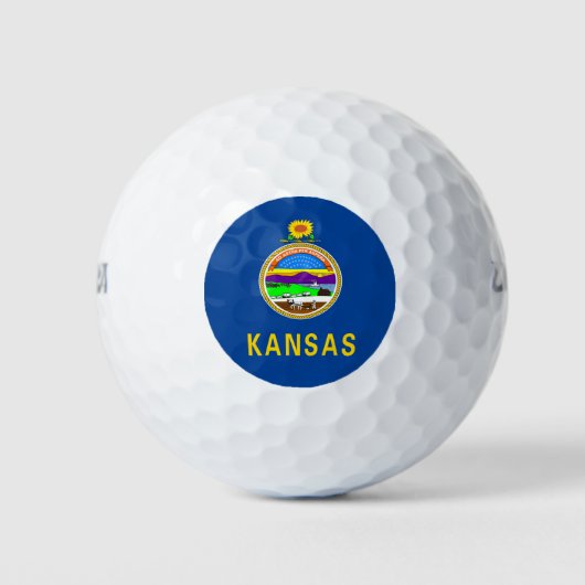 Kansas vlag golfballen (Voorkant)