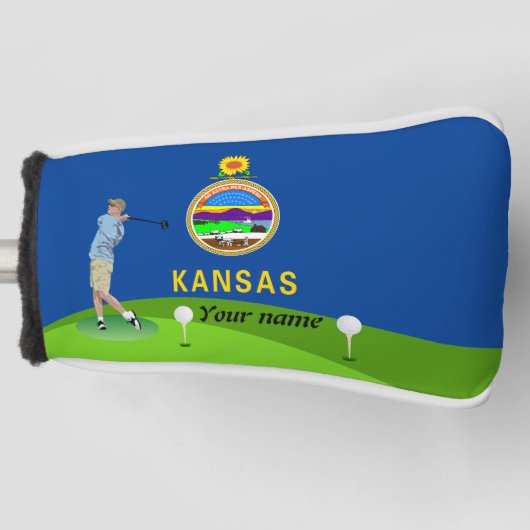 Kansas vlag golfheadcover (Voorkant)